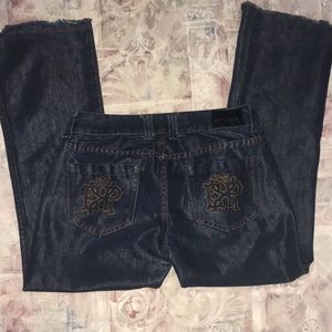 Express Jeans Stella Boot Leg Frayed Jeans